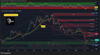 تحلیل تکنیکال ارزش بازار آلتکوینها - 26 بهمن 1404 1 TOTAL2 2026 02 15 13 58 02